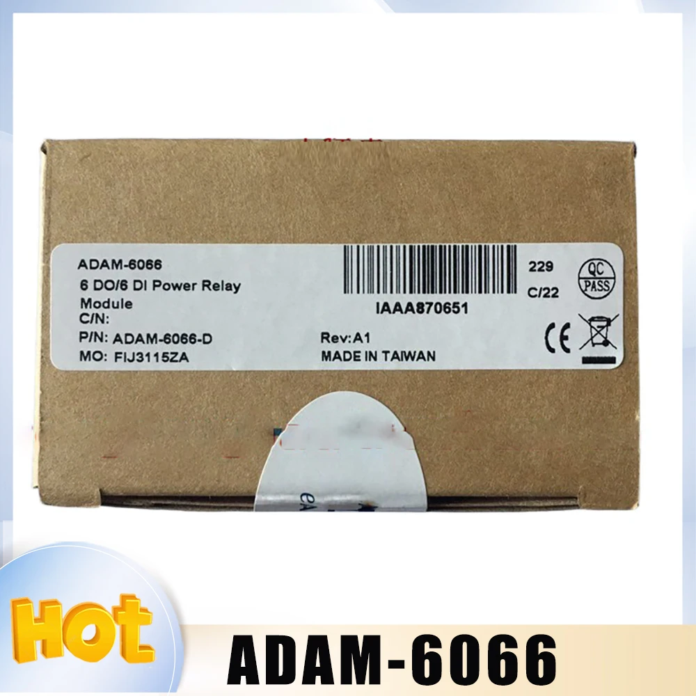 

Для Advantech ADAM-6066 Шесть изолированных цифровых входов, шесть модулей повторителя мощности ADAM-6066-D