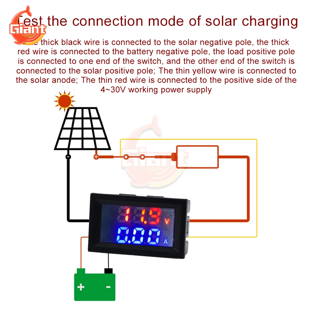 M430C DC4-30V Digital Voltmeter Ammeter Wattmeter NTC Temperature Sensor Detector Voltage Current Tester Power Temperature Meter