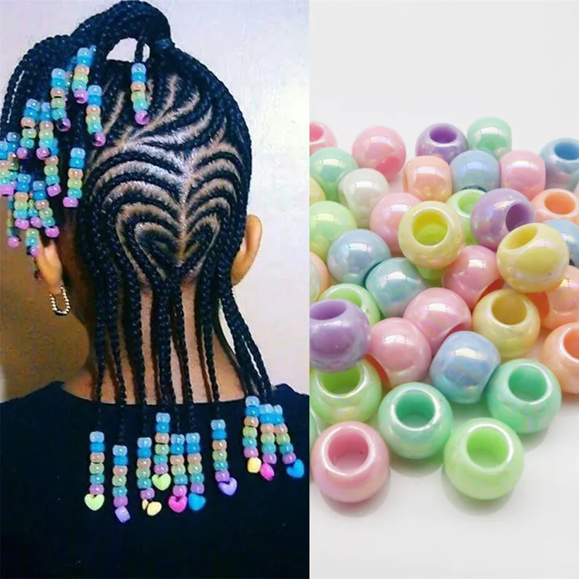 

50 шт./упаковка, бусины-кольца для волос, для девочек, женщин, для дредов и косичек, внутреннее отверстие около 5 мм, аксессуары для волос