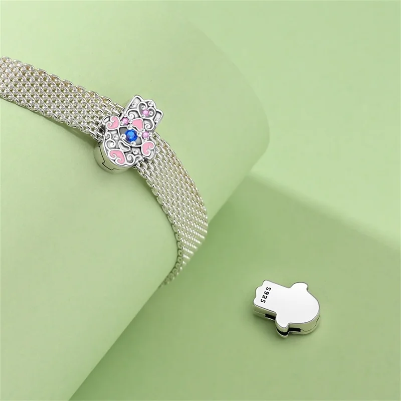 925 Sterling Silver Protective Hand Charms Bead Fit 3mm Original Bracelet DIY Women Exquisite Birthday Anniversary Jewelry Gifts