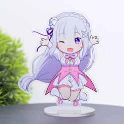 10CM Re:zero Arcylic Stand Cartoon Figures Keyrings Cartoon Accessories