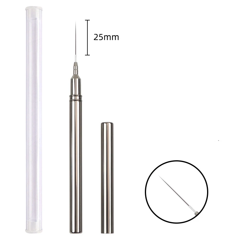 5/7/9/11/15/20/25mm Nail Liner DIY Drawing Painting Flower Line Stripes Pen Metal Handle Nail Art Brush with Cover Nail Brushes