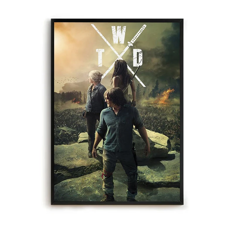 

The Walking Dead Anime Posters for Wall Art Canvas Painting Decorative Paintings Decoration Pictures Room Wall Home Decorations