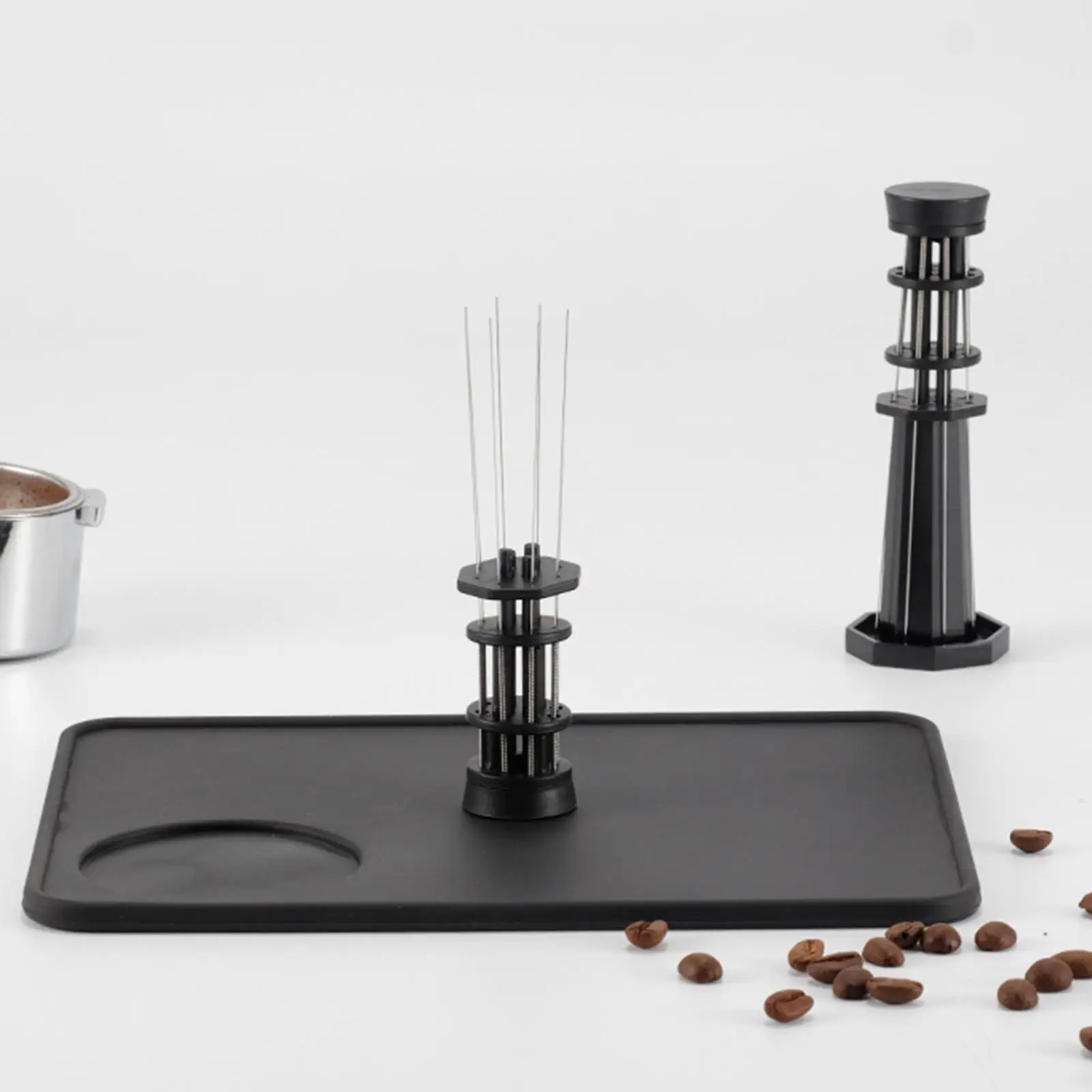 Tamper per mescolare il caffè ABS professionale regolabile smerigliato in acciaio inossidabile 304 Cafe distribuzione fai da te spaziatura uniforme