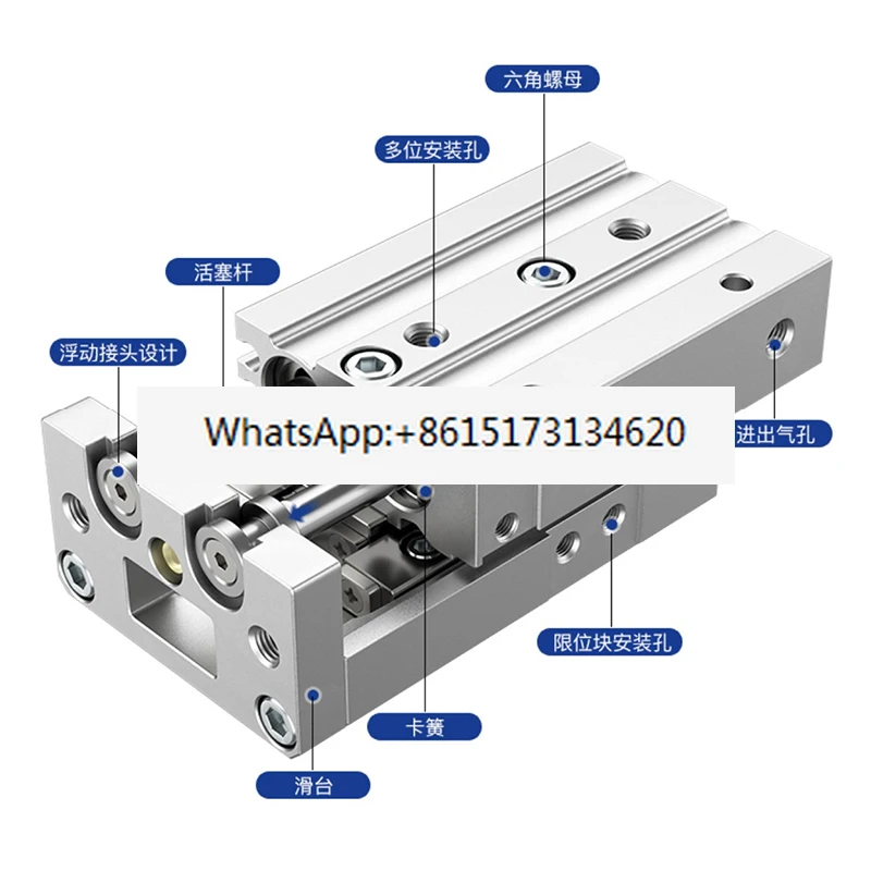 

Цилиндр направляющий MXQ12/8/6L - 10 20 30 40 50 75 - 100A/AS BT AS BS/CS