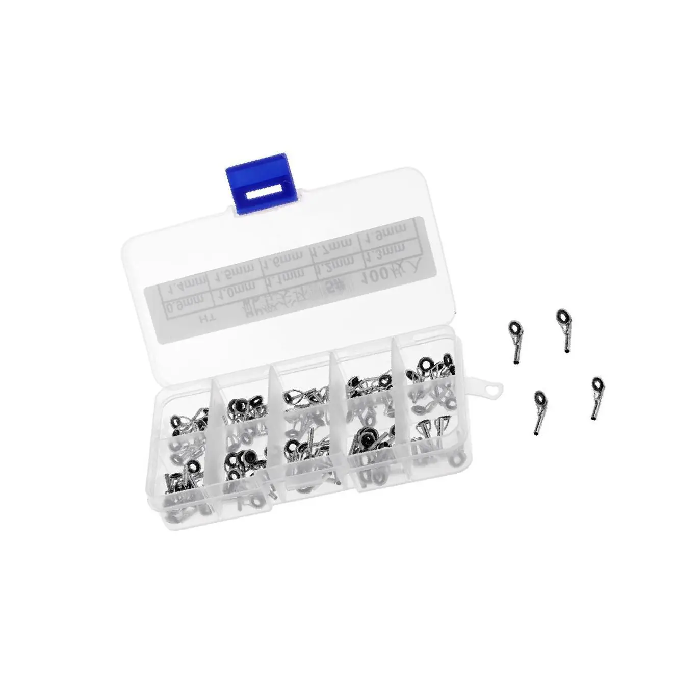 

Набор для ремонта удилищ, 100 шт., смешанные размеры, кольца-направляющие для лески, 1.1-2.0 мм