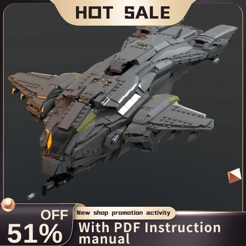 

New 1884Pcs Popular Space Technology Series Moc Pelican Dropship Model Building Blocks Diy Creative Ideas Kids Toy Birthday Gift