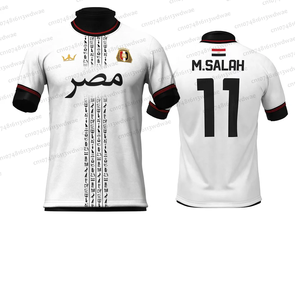 25-26 جديد مصر كرة القدم الرجال كرة القدم جيرسي مصر التجفيف السريع محمد صلاح 11 جيرسي كيت الرجال مصر كرة القدم طفل جيرسي أطقم