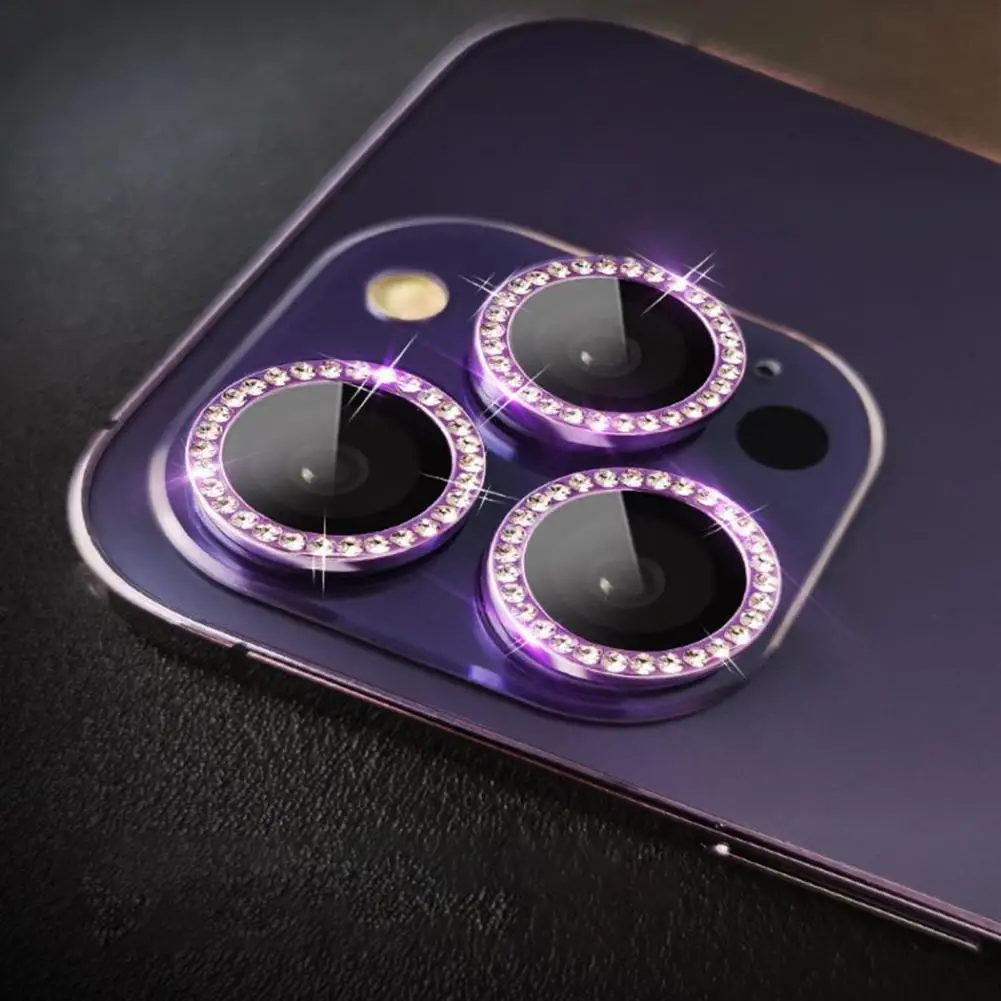 초박형 낙하 방지 라인스톤 풀 스마트폰 카메라 렌즈, 강화 필름