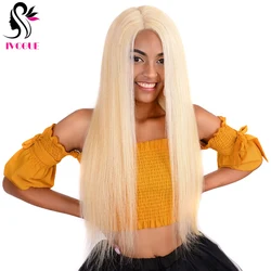 5x5 Silk Base Closure Wigs Light Blonde Human Hair Wig Straight Virgin European Remy Silk Top Lace Wig with Baby Hair #613