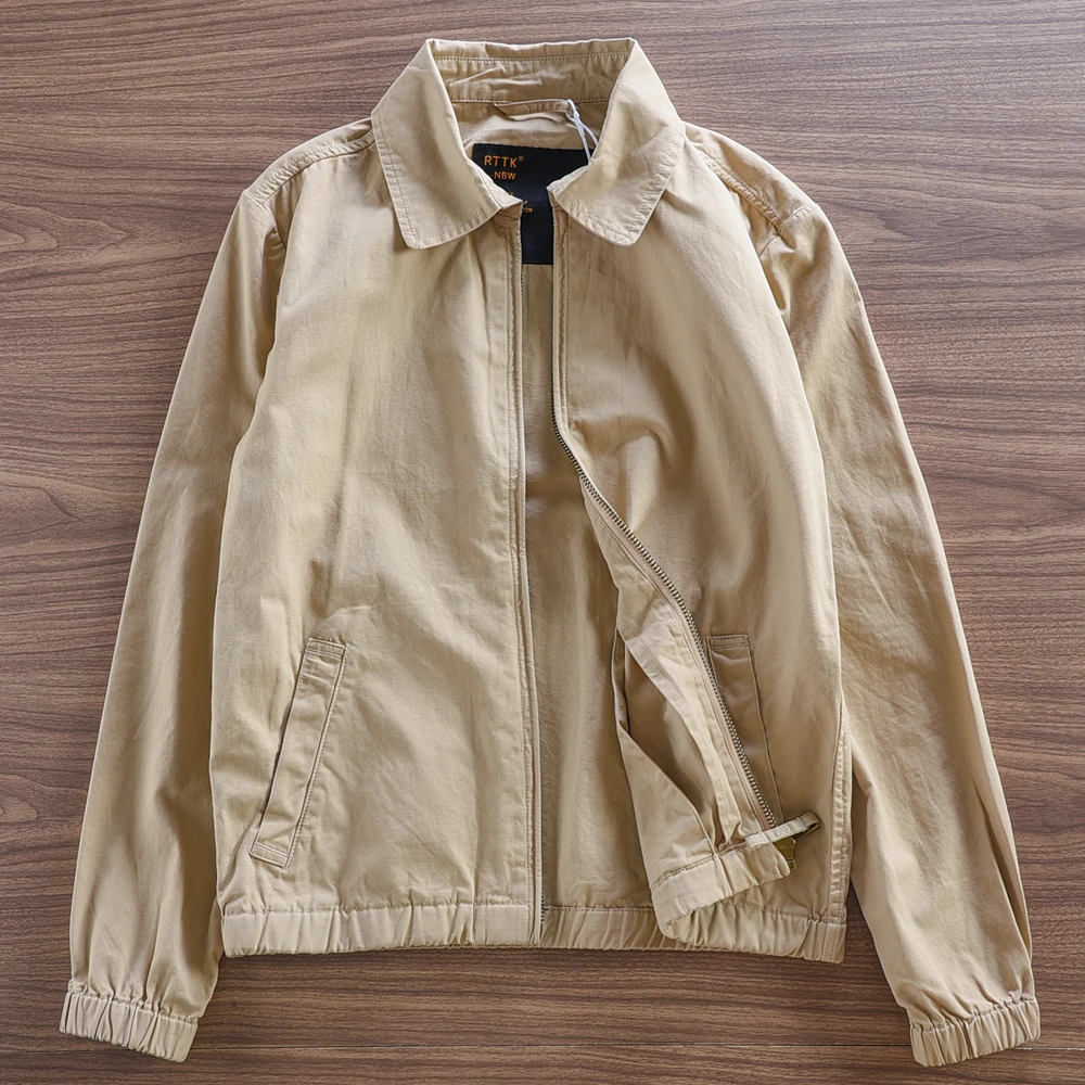 

Мужская повседневная универсальная куртка-кардиган на молнии в стиле ретро, весна-осень, с отложным воротником, для работы и отдыха, молодежный стиль