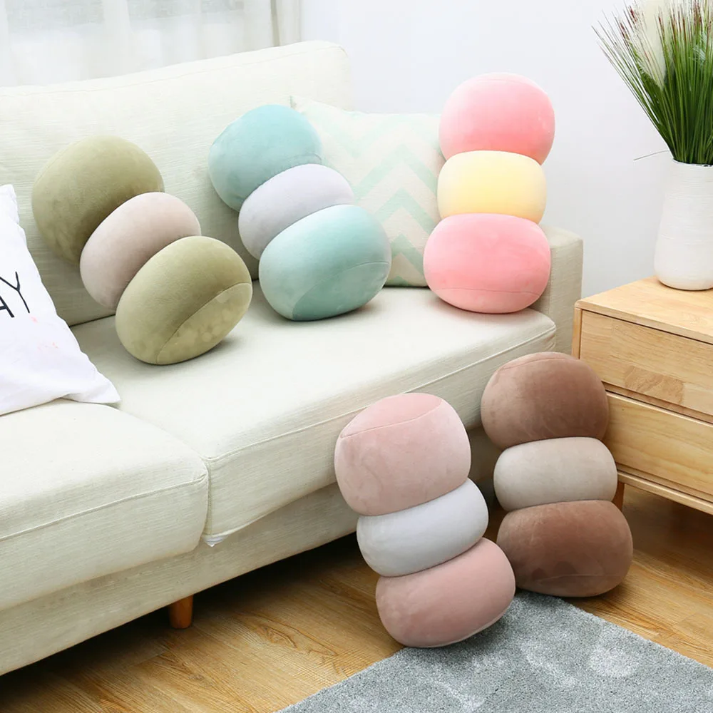 Cartoon Candy Foam Particle Pillow Creative Cute Soft Home Sofa Car Carrying Four Side Elastic Cushion Multi-purpose Five Colors