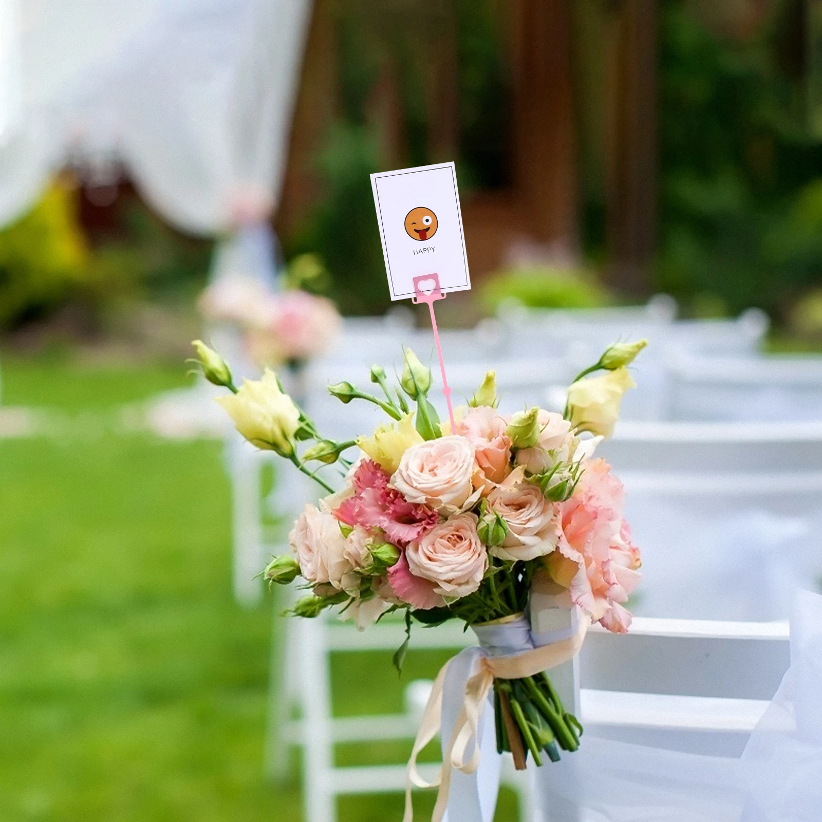 

50 PCS Floral Picks Plastic Flower Insert Bouquet Holder for Artificial Flowers