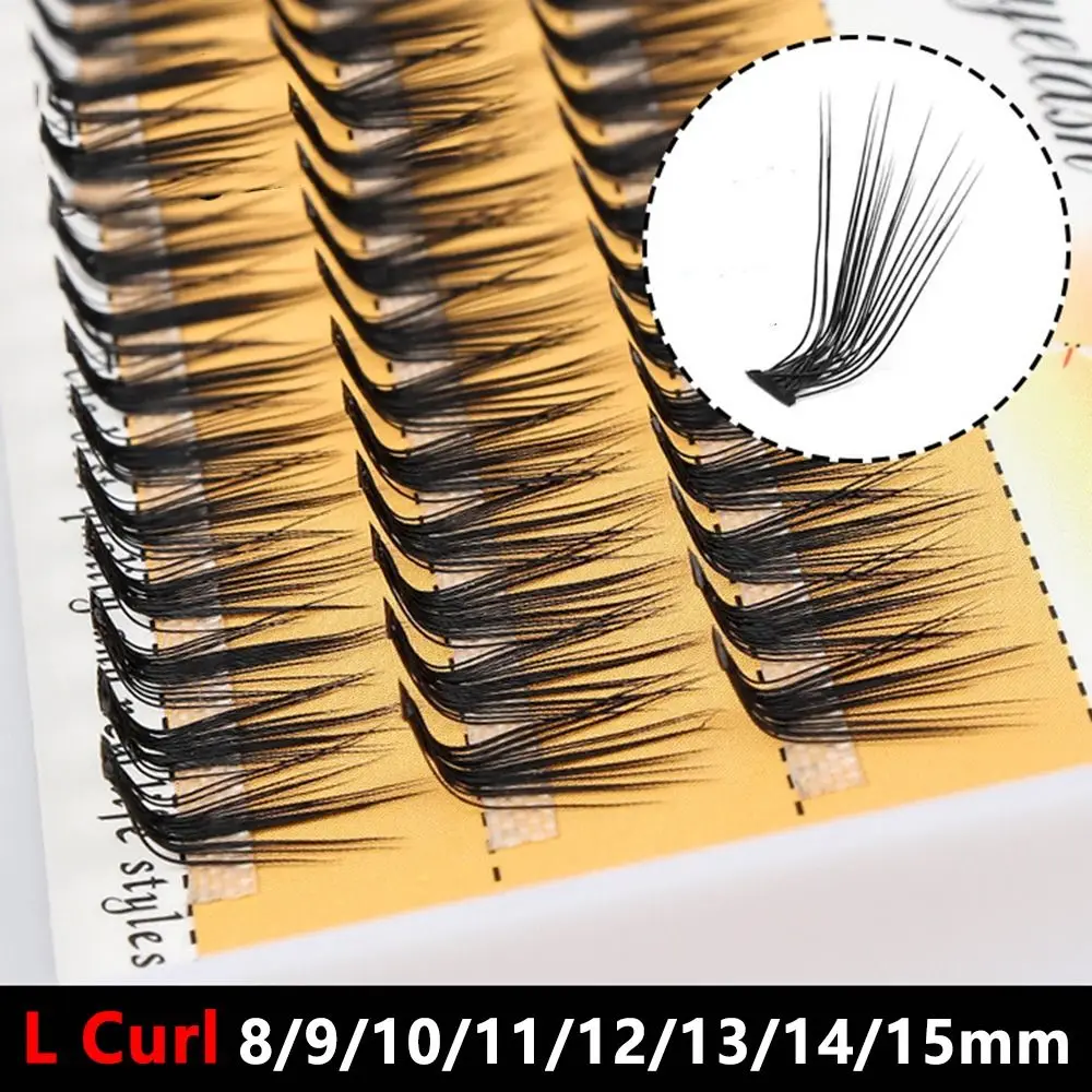 Makeup Tools Segmented L Curl False Eyelashes 10D/20D 8-15mm Individual Cluster Eyelashes Reusable 60 Clusters Cosplay