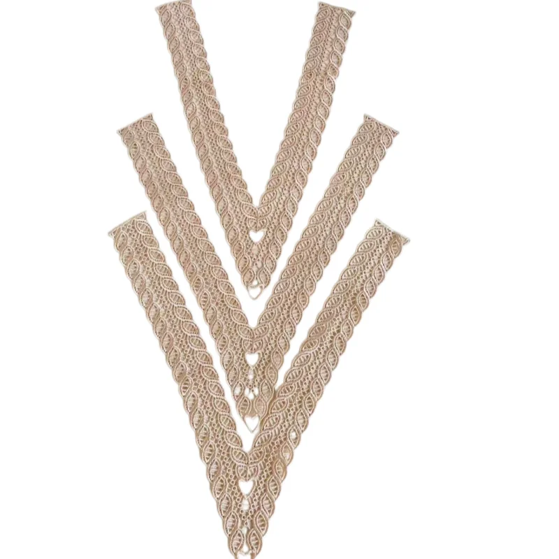 3 Pièces de Tissu en Dentelle Populaire pour DIY : Col, Poignets, Ourlet de Jupe, Bandes Décoratives et Accessoires de Couture