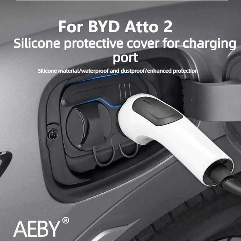 AEBY For BYD Atto 2 Smart Driving Edition 2024-2025 Magnetic Silicone Charging Port Cover, Waterproof Dustproof Protector