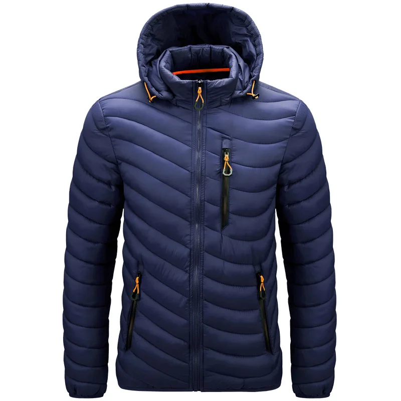 Giacca invernale calda da uomo giacca a vento 2024 nuova primavera con cappuccio Soft parka moda uomo Casual piumino di alta qualità cappotto maschile