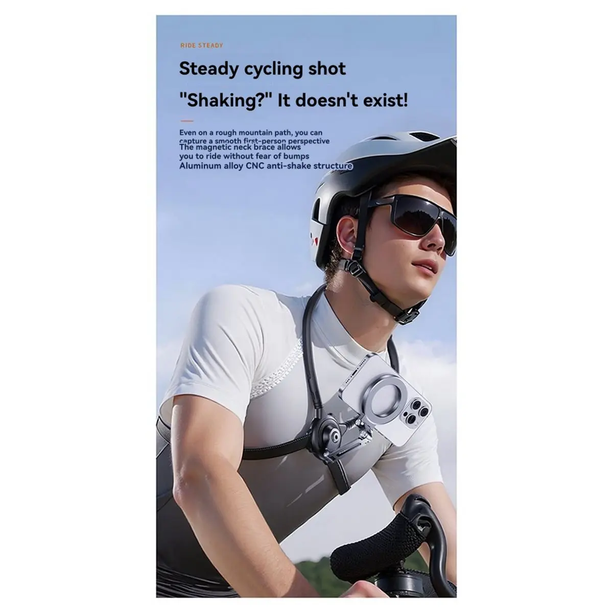 2026 New Magnetic Neck Mount Silicone Quick Release Phone Holder Chest Mount Magnetic Phone Holder for First Person Perspective