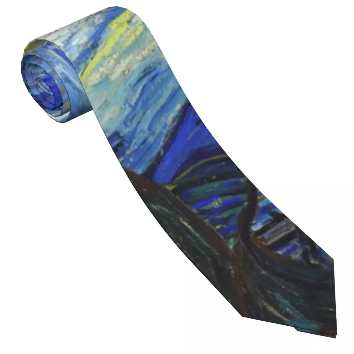 Starry Night Print Tie Van Gogh Painting Elegant Neck Ties For Adult Wedding Party Quality Collar Tie DIY Necktie Accessories