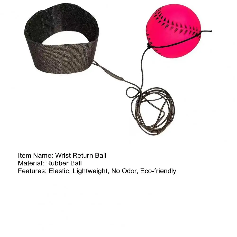 6cm Wrist Return Ball String Rubber Rebound Bouncy Ball Bouncing Reliable Compact Size Portable Wrist Exercise Wristband Game