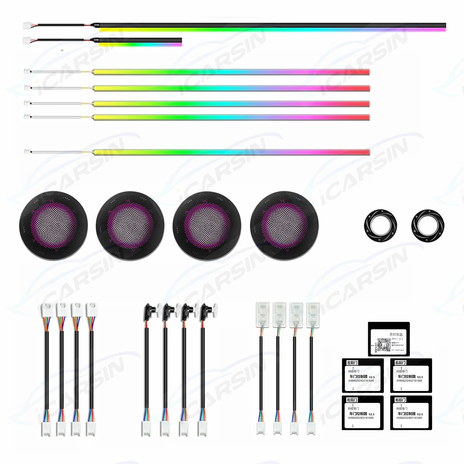 

ICarsin Dynamic Colorful Ambient Lighting Upgrade Kit For BMW 4 Series 2014 - 2019 F32 F33 F36 Interior LED Ambient Light