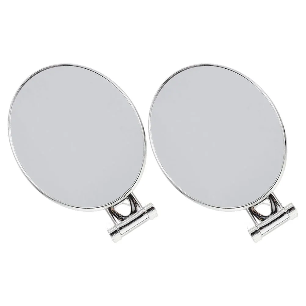 

2Pcs Double Sided Compact Tabletop Mirror Portable Foldable Design for Travel Grooming Makeup Mirror Handheld Personal Mirrors