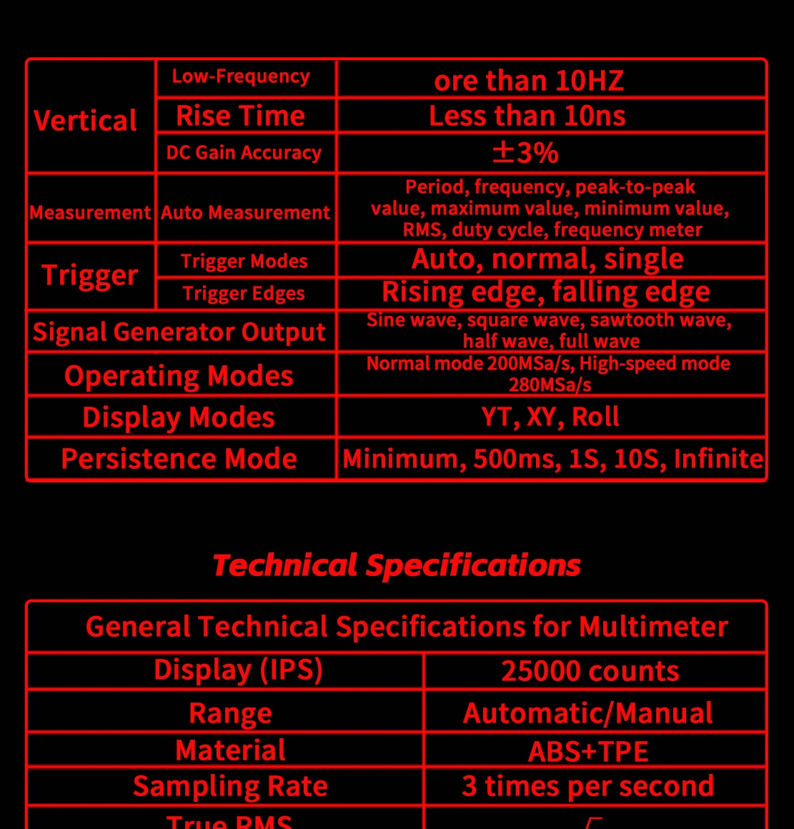 ZOYI ZT-703S 50MHz Zweikanal-Oszilloskop-Multimeter 3-in-1 Signalgenerator für PCB-Stromversorgung und Kfz-Elektronik-Reparatur – Detail 7