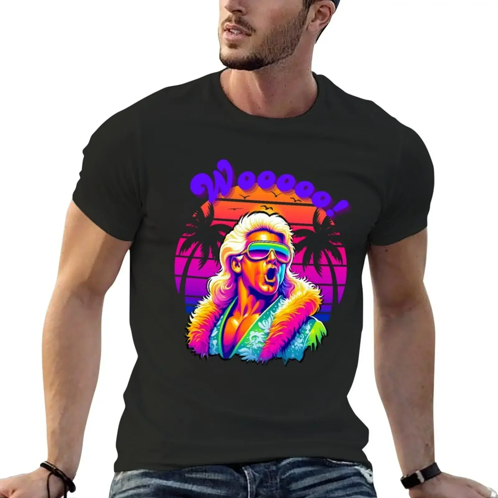 WOOOOO! Energy Statement SUMMER VIBES T-Shirt kawaii clothes heavyweights man t shirt men tshirt