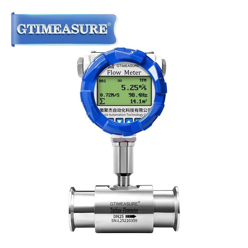 Turbine Flow Meter  Methanol Water Fuel Liquid Diesel Oil Flow Meter DN50 Stainless Steel Flowmeter RS485