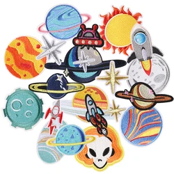 10/20pcs Lot Patches For Clothing Kids Boys Space Star Cute Iron On Embroidered Sew Designer Small Bulk Anime Stripes Pack Girls