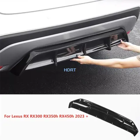 Lexus RX RX300 RX350h RX450h 2023 + 후면 범퍼 스포일러 플레이트 커버 자동차 스타일링 프로텍터 장식 액세서리 바디 키트