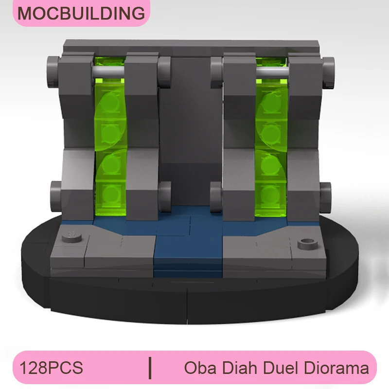 

Конструктор MOC: Диорама «Оба Диа: Дуэль» — Сборная модель для самостоятельной сборки, коллекционная космическая модель, креативные рождественские игрушки и подарки, 128 деталей