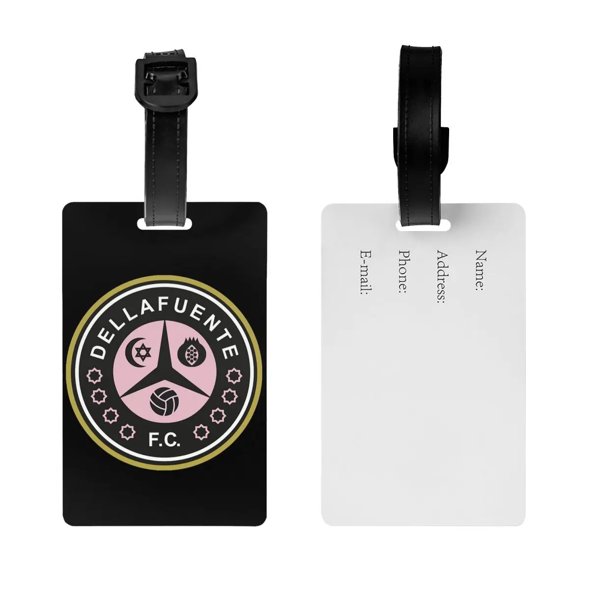 Custom Dellafuente FC 68 Luggage Tag Privacy Protection Baggage Tags Travel Bag Labels Suitcase