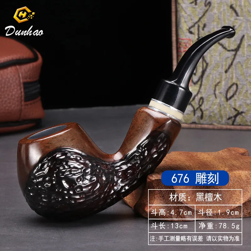 Creative Wood Tobacco Pipe 9MM Filter Pipe Potable Handheld Smoking Pipe Cigarette Accessories Men\'s Gifts