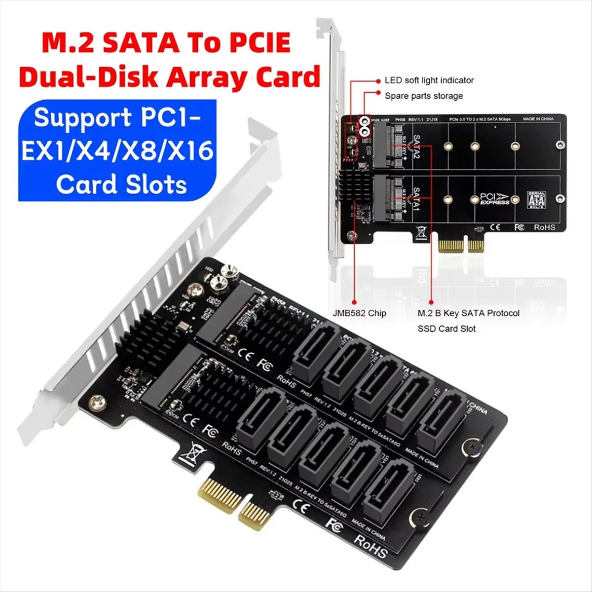 a90p-新しい-m2-sata-pcie-アダプターカード-ダブルディスク-デュアルディスクアレイカード-pcie-x1-x4-x8-x16-サポート-m2-ssd-2230-42-60-80