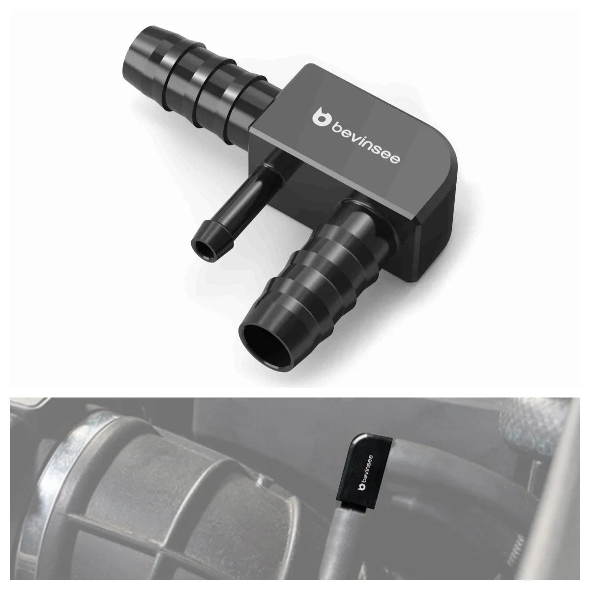 

BEVINSEE For M54 Vacuum Lines Hose F-Connector For BMW E46 E39 Z3 Replace 13327503677