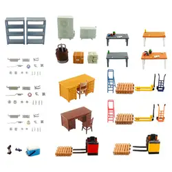 1:64 Scale Resin Miniature Workshop Layout Model Kids Play Set Ornaments Car Repair Shop Layout Diorama Model Figures Toy
