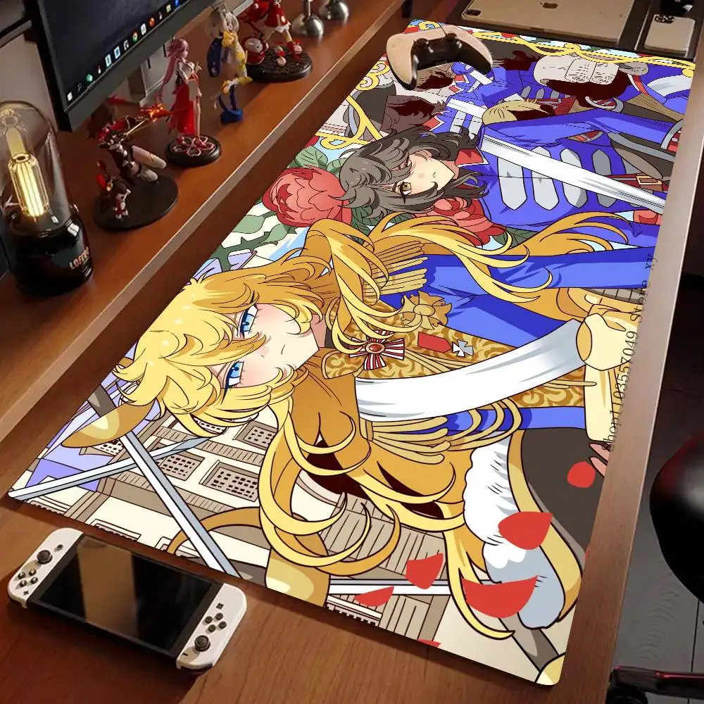 The Rose Of V-Versailles Anime Mousepad Non-slip Suitable For Office Computers Laptops E-sports Game Desk Mats XXL Keyboard