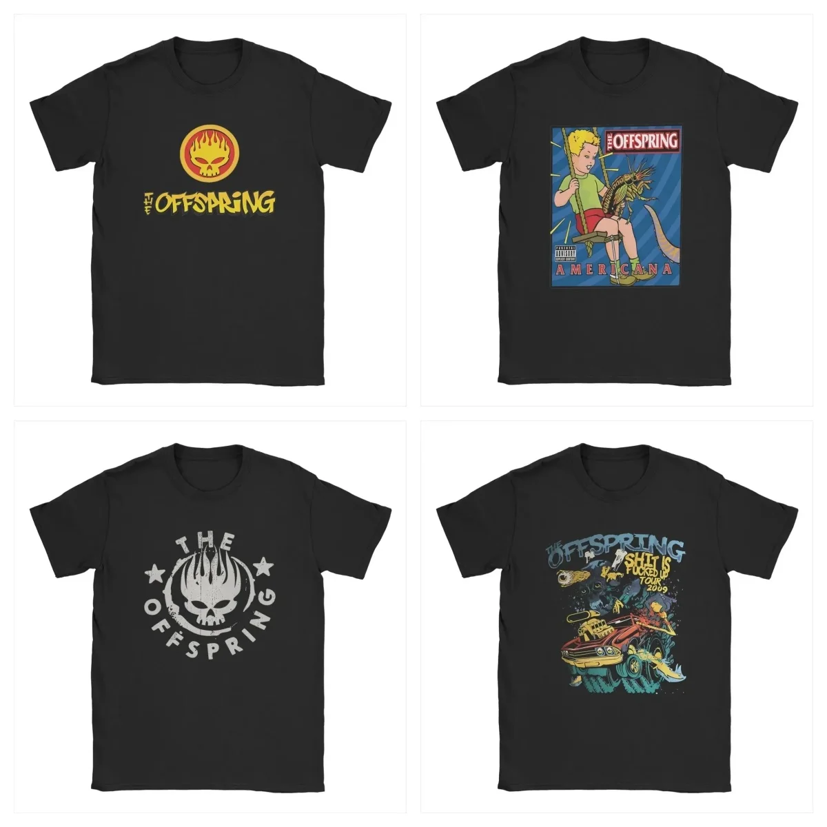 

2025 Punk Offspring Unisex T-Shirt Rock Band Funny T-Shirt Short Sleeve T-Shirt Printed Top Summer High Quality Short Sleeve