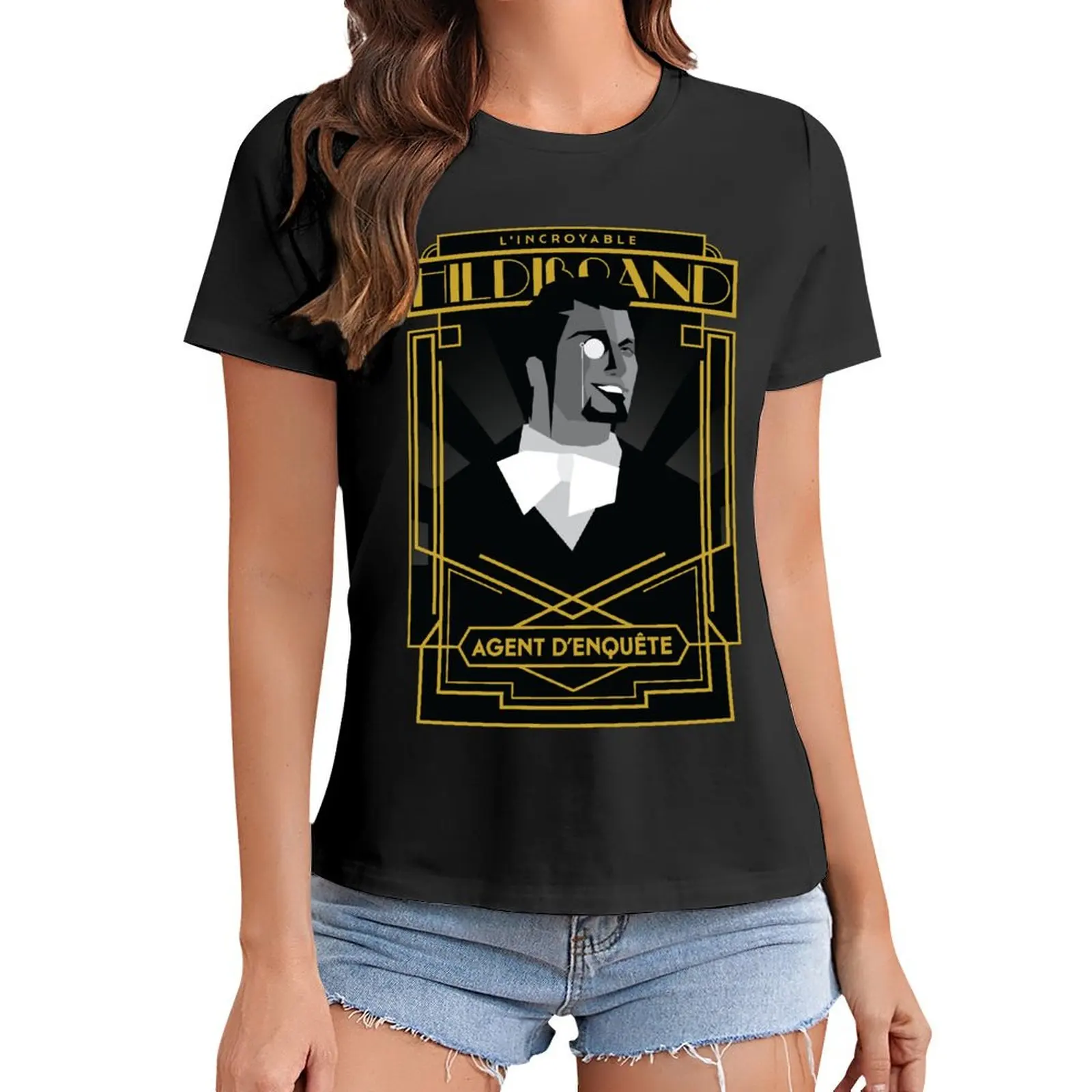 

Hildibrand FFXIV T-Shirt funny customs tops for Women