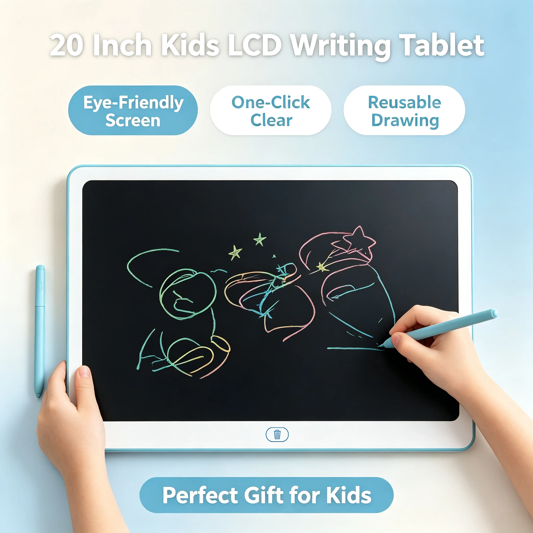 20インチLCD描画タブレット、ポータブル電子スケッチパッド - Learning Tablet Kids のレビューと価格