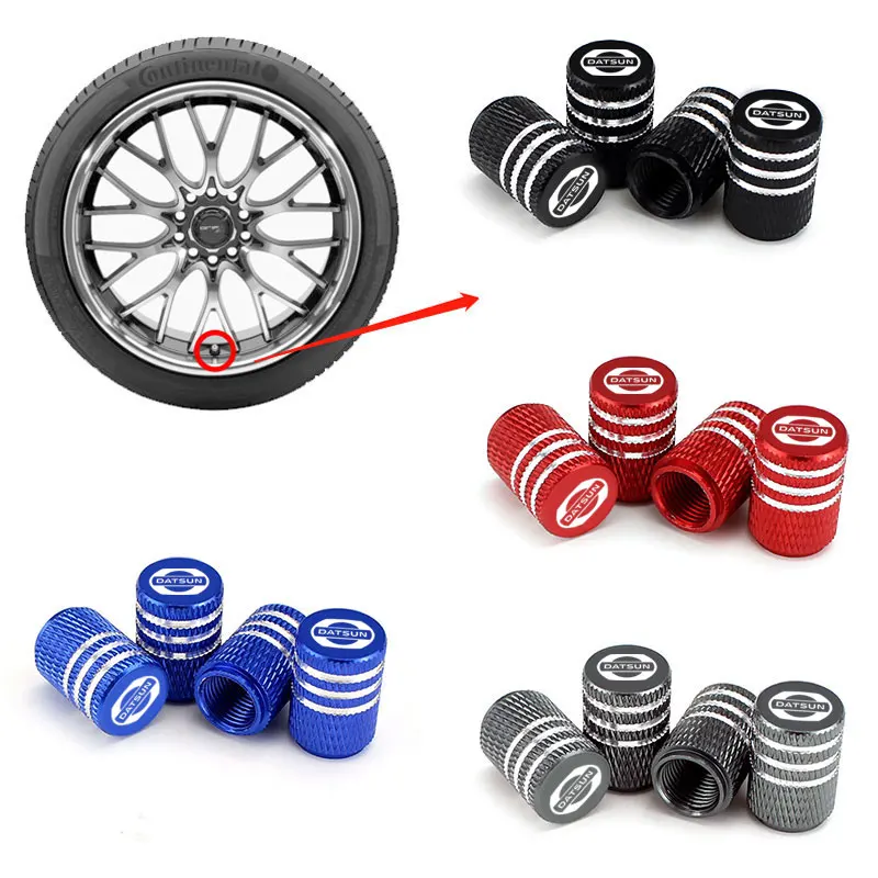 Tire Stem Valve Caps Car Dustproof Caps for Nissan datsun cross z pickup 1200 12oy 620 280z GO I GO+ Mi-DO Redi-GO Accessories