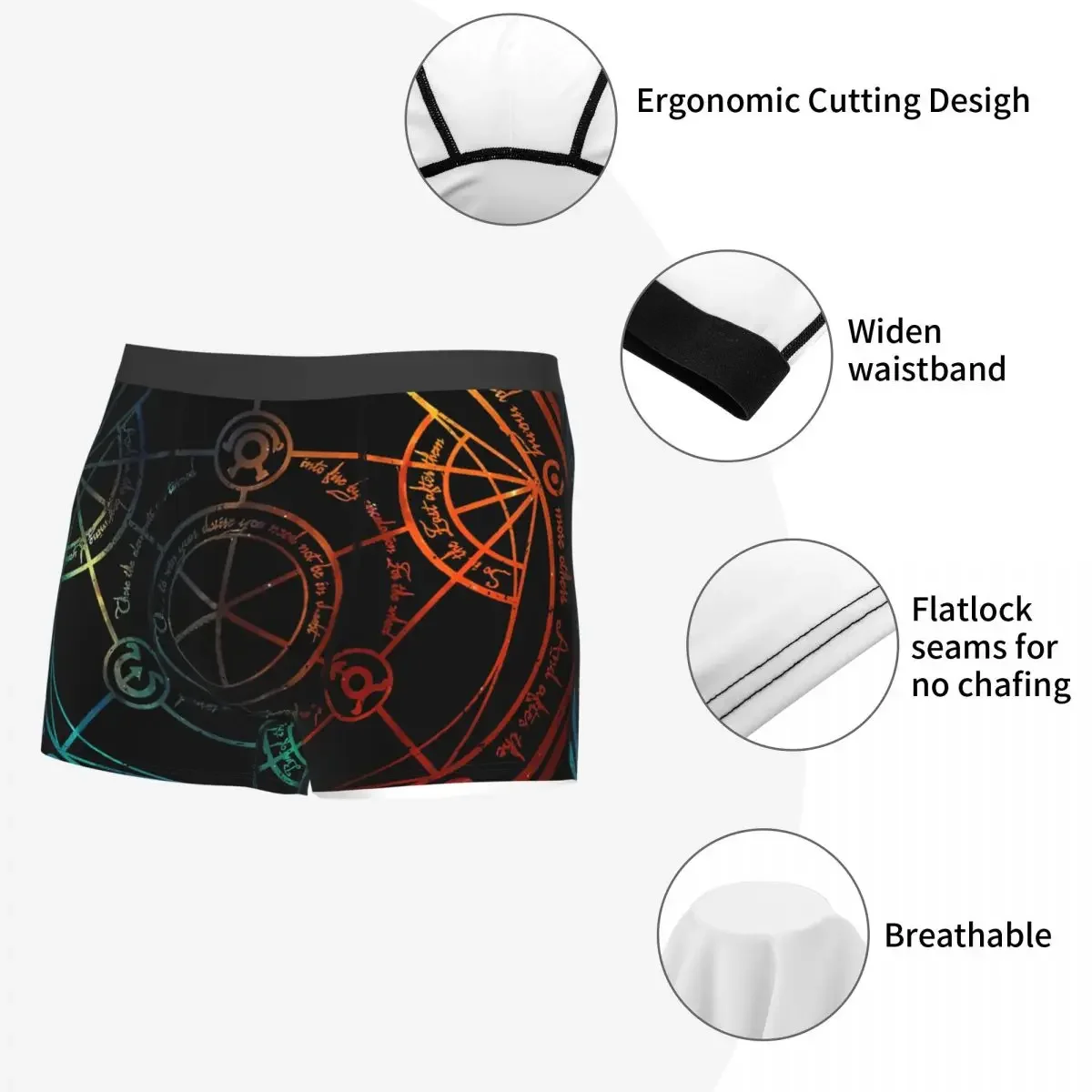 Space Nebula Human Transmutation Circle Men Boxer Briefs Underpants Highly Breathable Top Quality Birthday Gifts