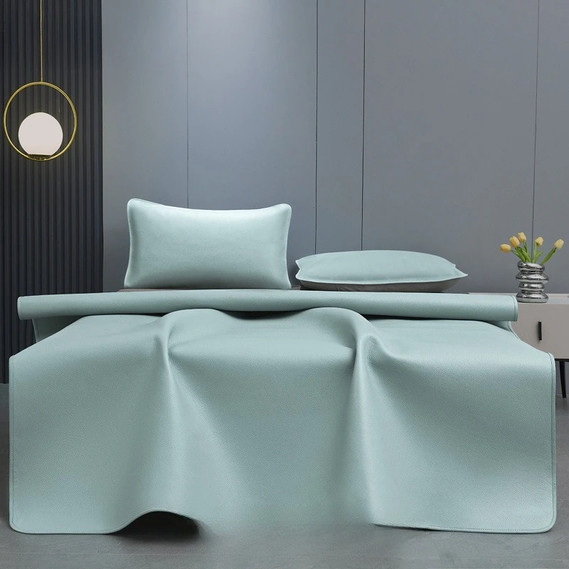 High-end whole first-layer buffalo leather mat 1.8m bed cushion leather 1.5m soft mat summer three-piece set