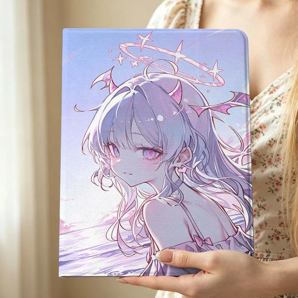 Purple Cartoon Girl For Huawei MediaPad MatePad Honor Pro V6 9 V8 X9 12 X 13.3 SE 11 11.5 Inch Tablet Case Popular