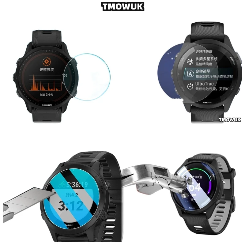

For Garmin Forerunner 645 735 745 935 945 955 965 970 Fenix 7 7S 7X Pro 9H Hardness Ultra - Thin Anti - Scratch HD