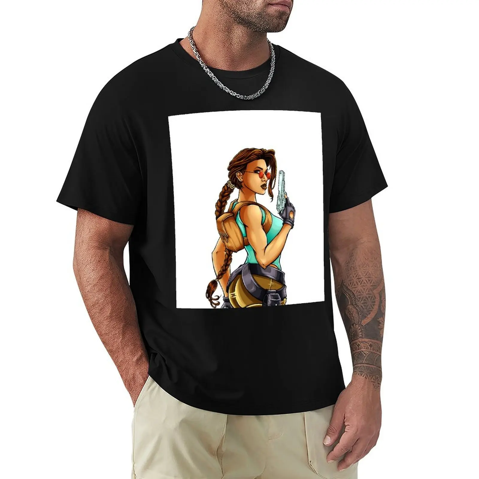UNITY : T-shirt classique sans motif, haut à manches courtes imprimé assorti à toutes les tenues