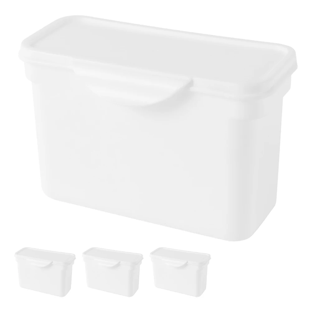 

4Pcs Laundry Powder Container Refillable Plastic Storage Box Portable Multi-Functional Laundry Room Organizer Dryer Beads Holder