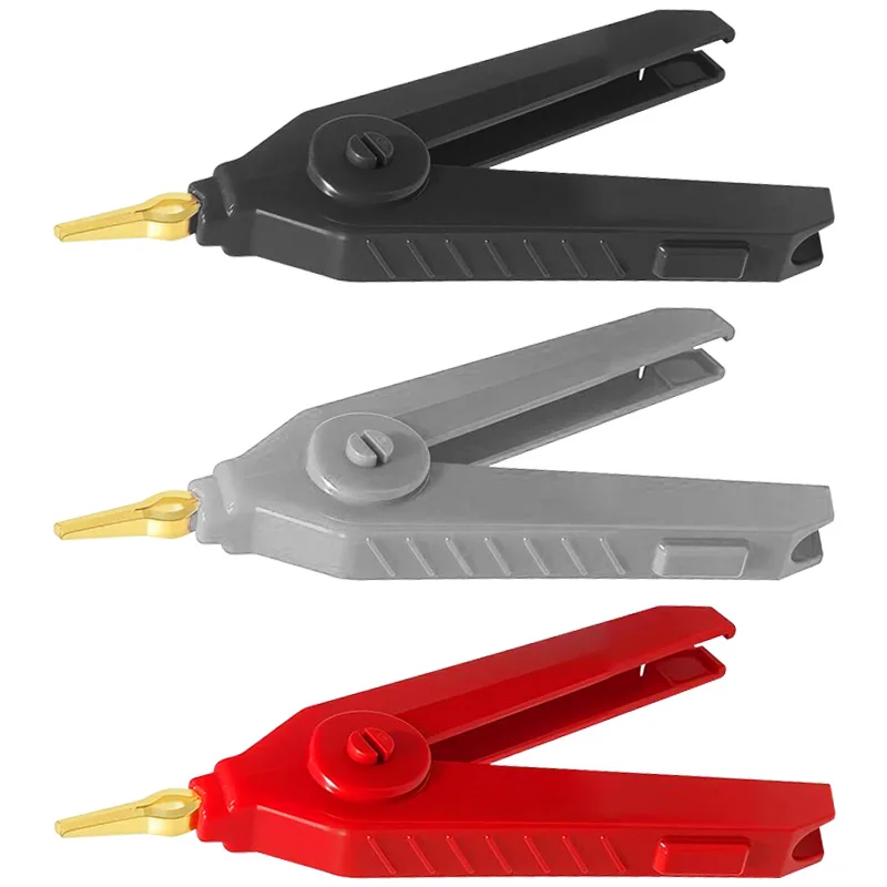 Copper Gold Plate Alligator Clip 90mm LCR Test Clip Low Resistance Kelvin Clip DIY Tools