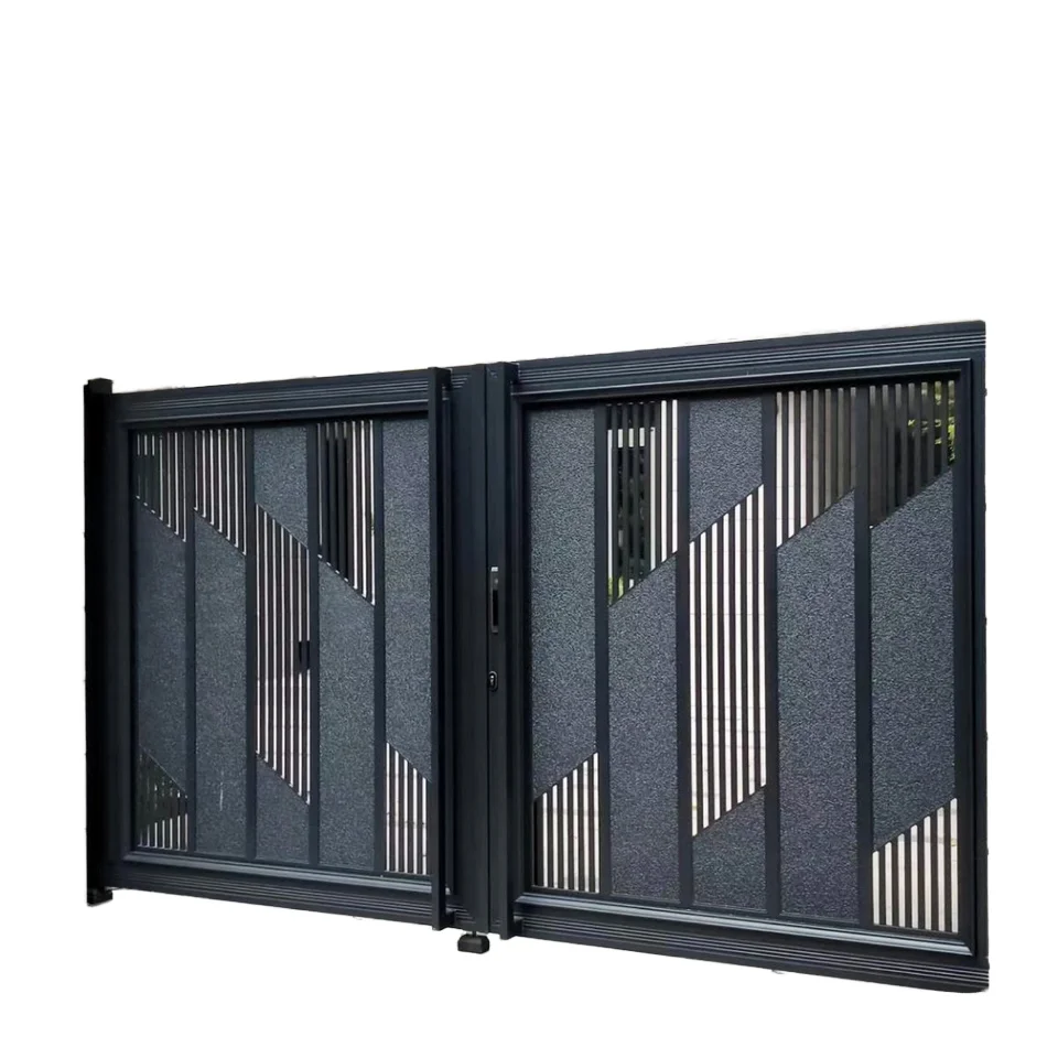 

Customized Customized Size Aluminum Sliding Gate Villa Entrance Driveway Metal Swing Gate Coated Surface CNC Outdoor Fence Garde